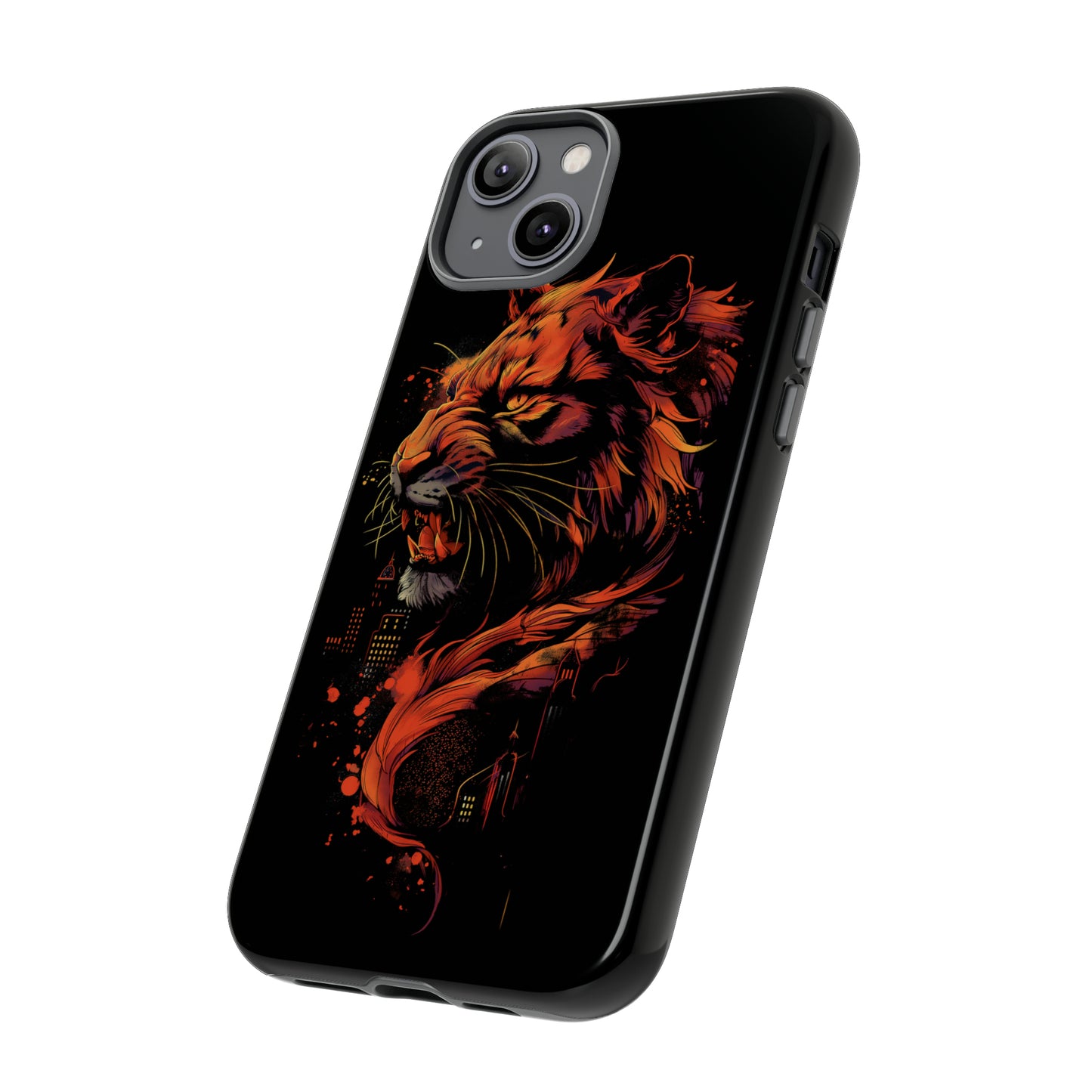 Tough Phone Case Tiger Orange and Black