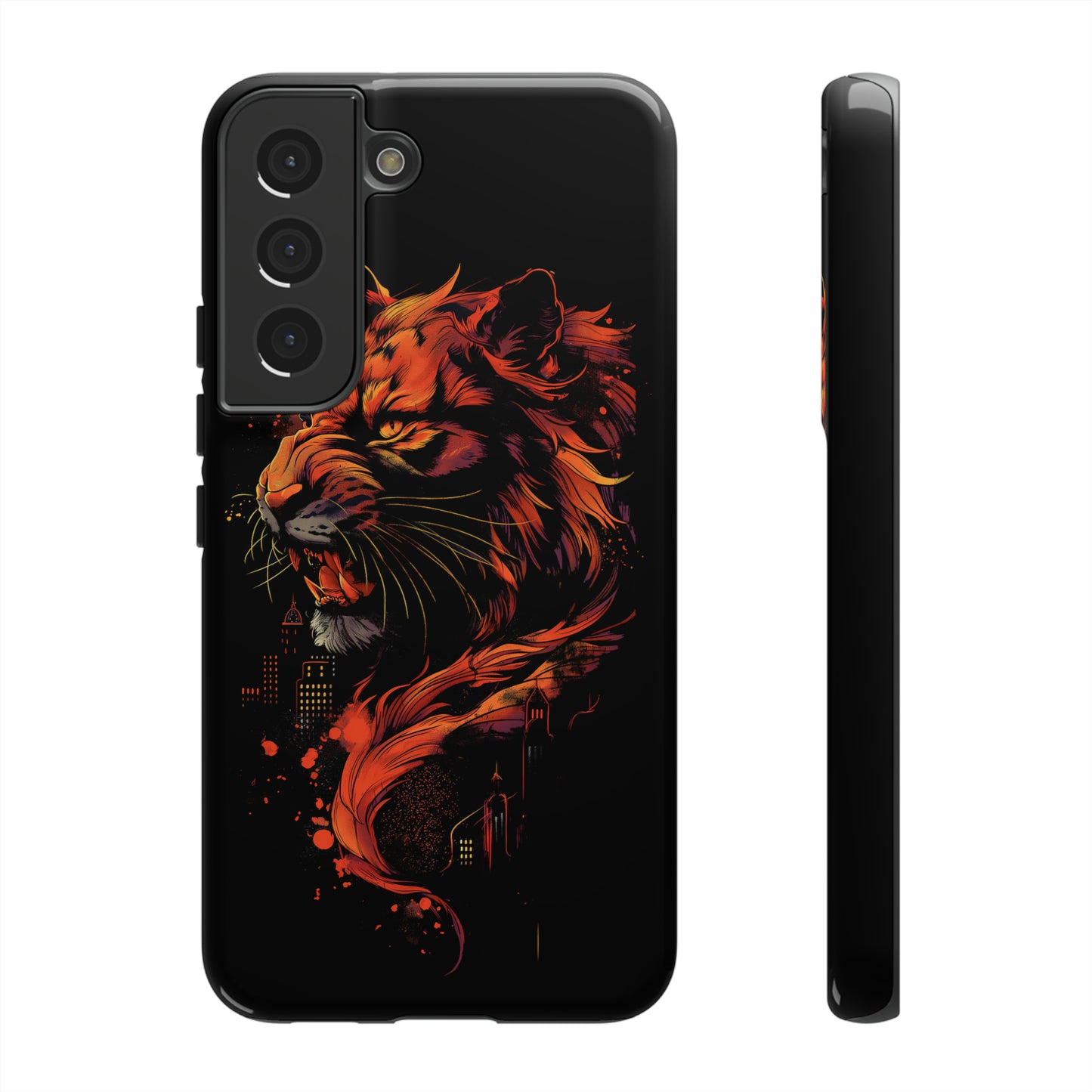 Tough Phone Case Tiger Orange and Black