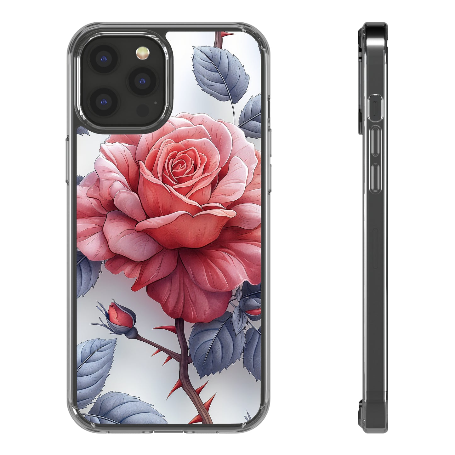 Clear Phone Cases Rose Flowers