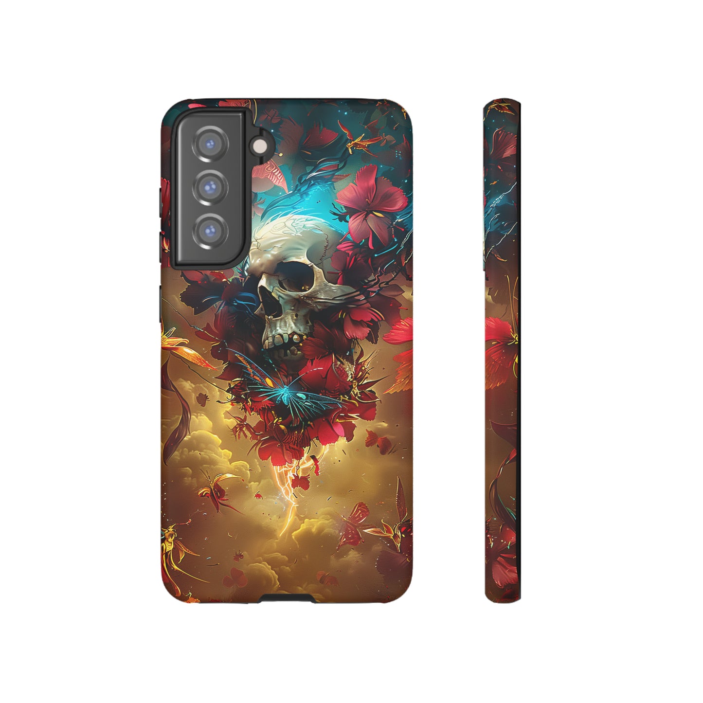 Tough Phone Cases Eternal Bloom Skull