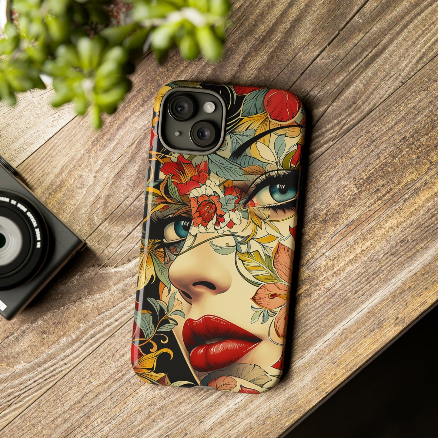 Tough Phone Case Lady Red