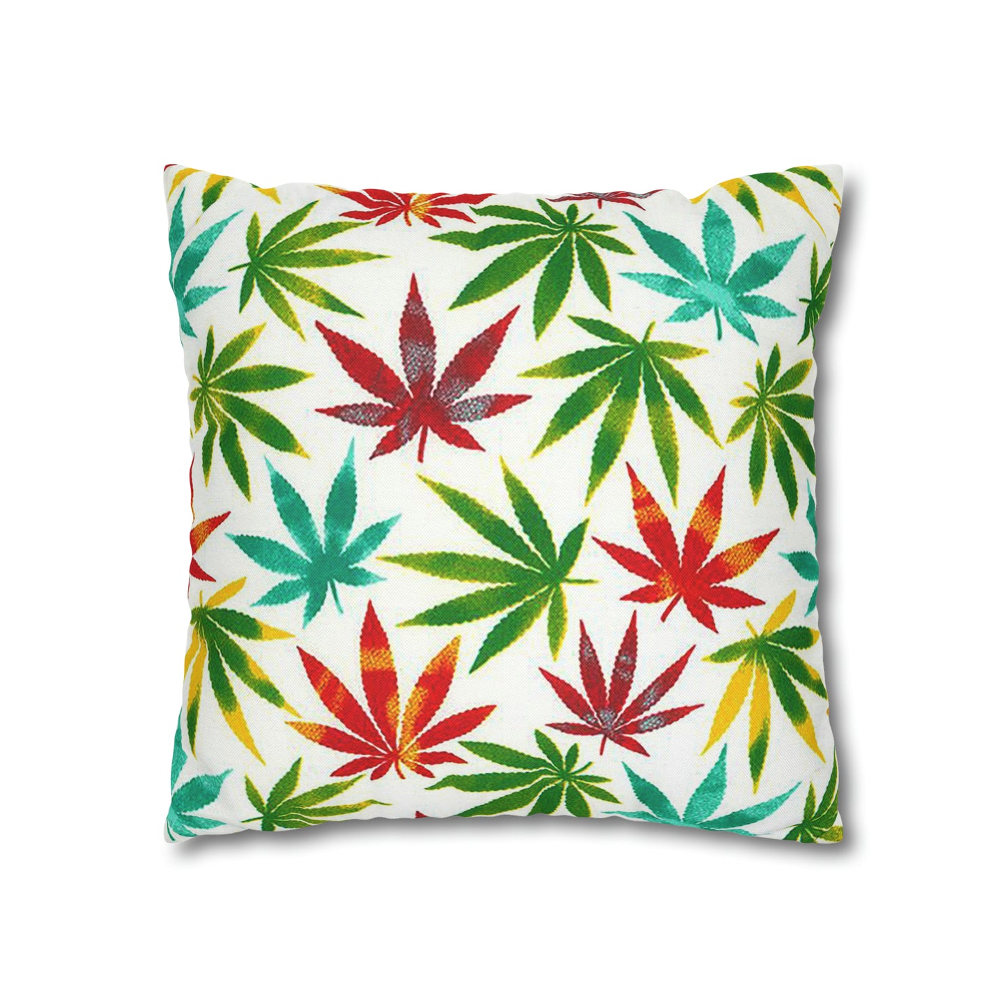 Spun Polyester Square Pillow Cannabis