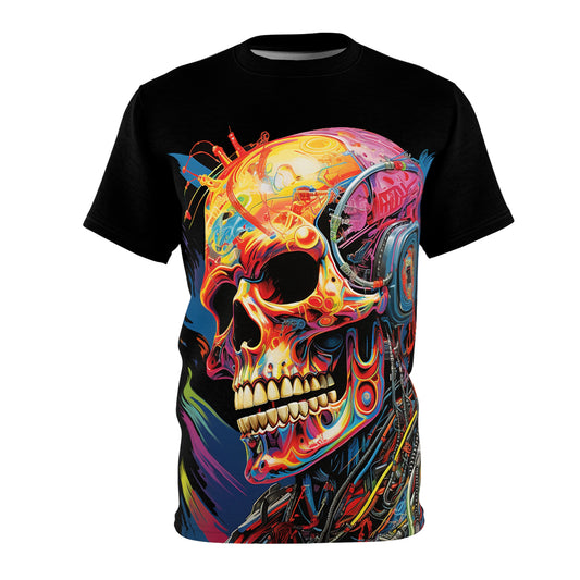 Cyber Punk Skull Graphic Tee