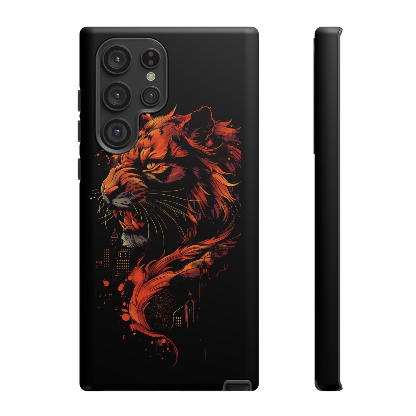 Tough Phone Case Tiger Orange and Black