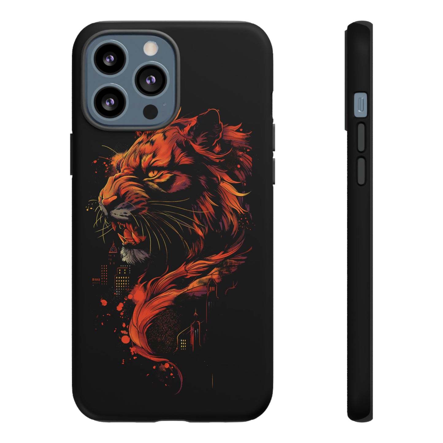 Tough Phone Case Tiger Orange and Black