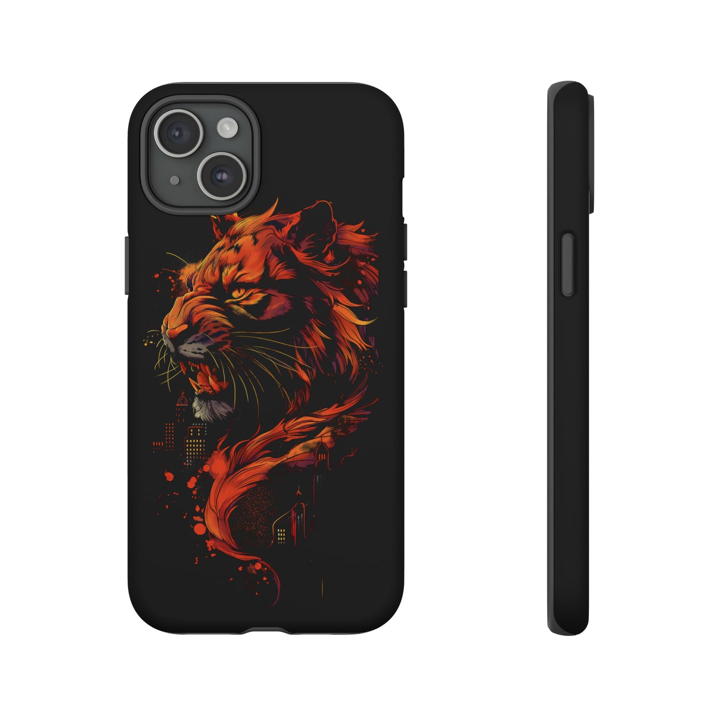 Tough Phone Case Tiger Orange and Black