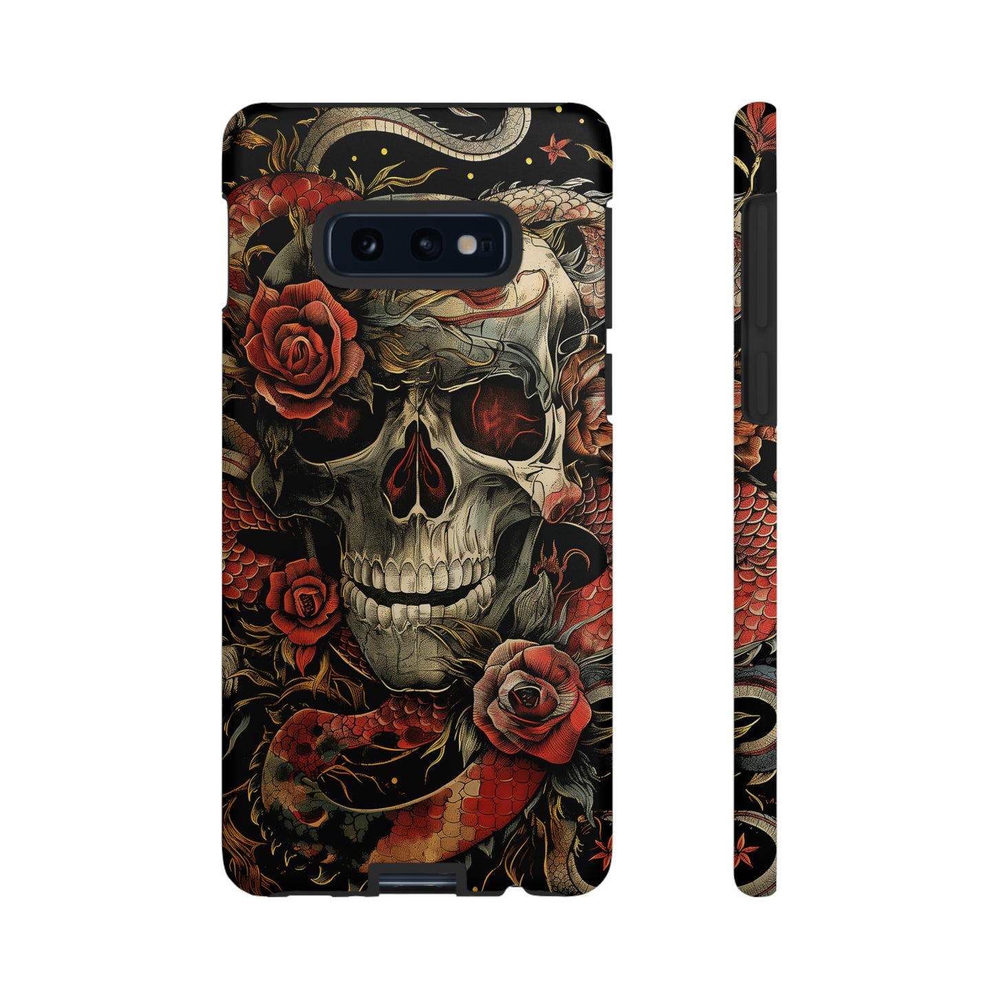 Tough Phone Case Skull and Rose 02