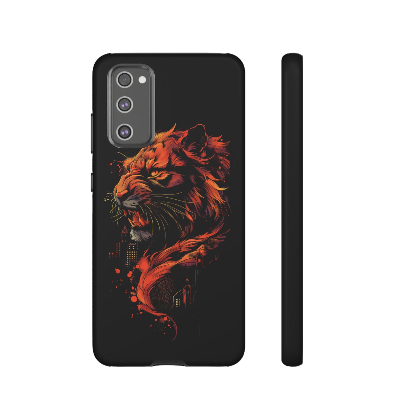 Tough Phone Case Tiger Orange and Black