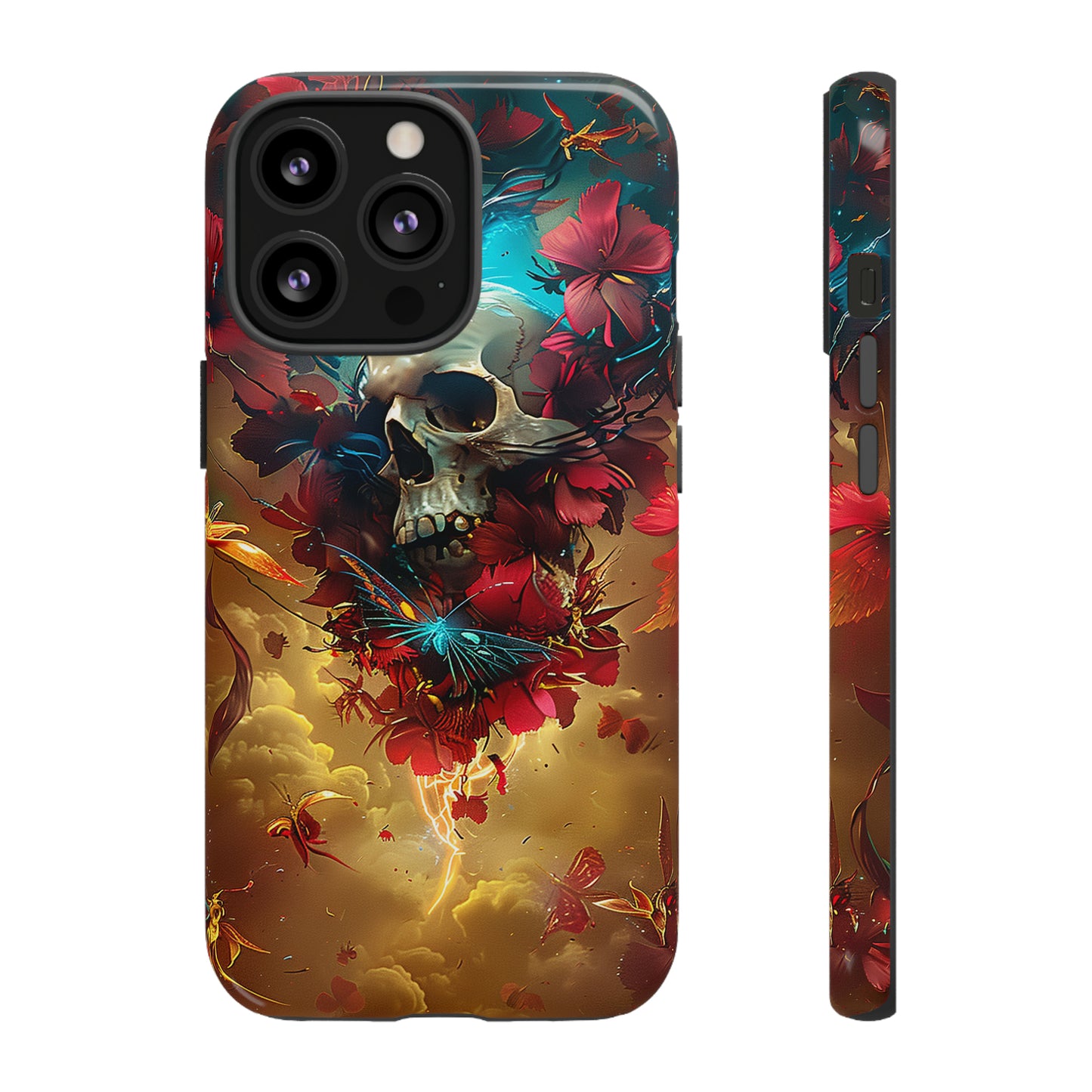 Tough Phone Cases Eternal Bloom Skull