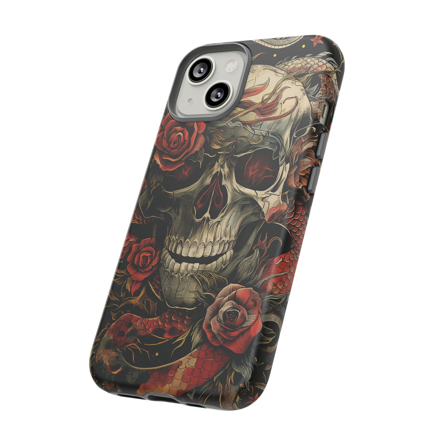 Tough Phone Case Skull and Rose 02