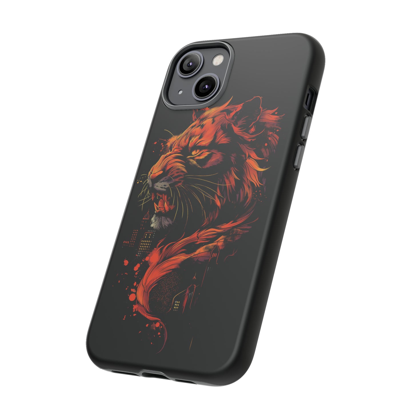 Tough Phone Case Tiger Orange and Black