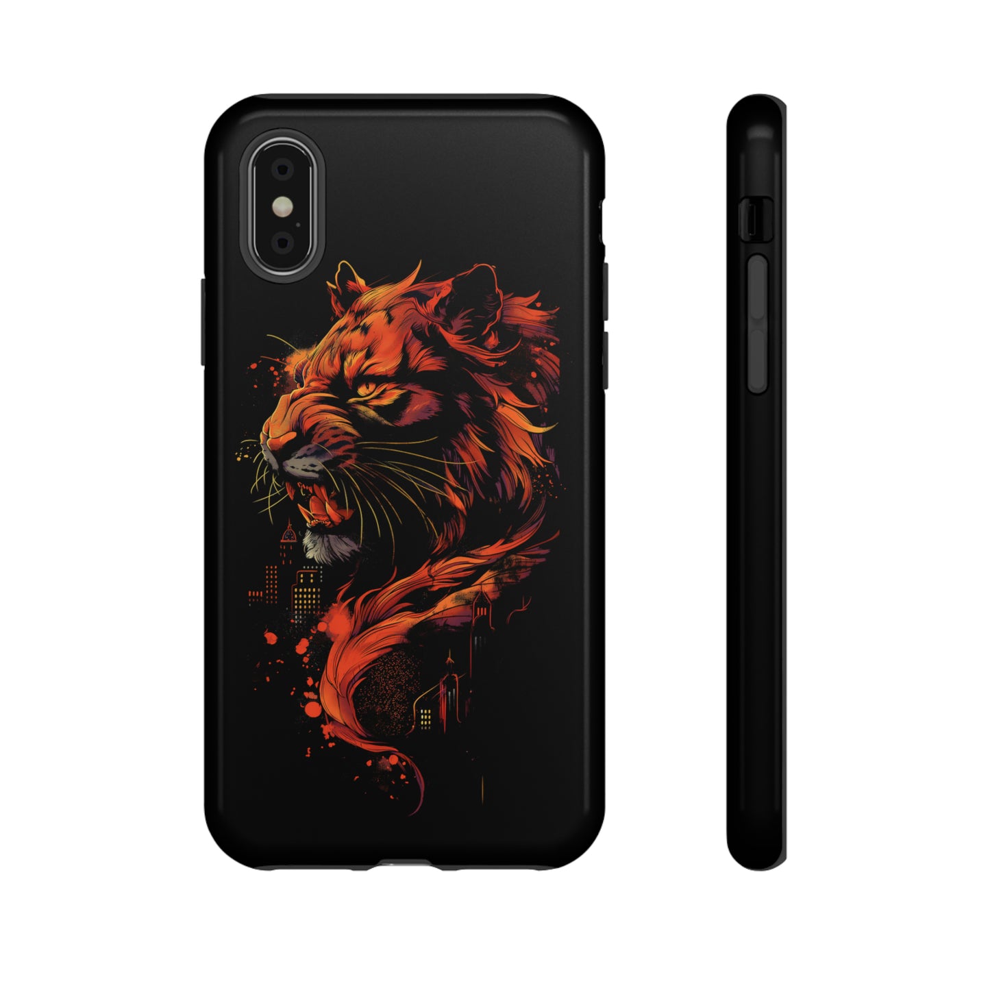 Tough Phone Case Tiger Orange and Black