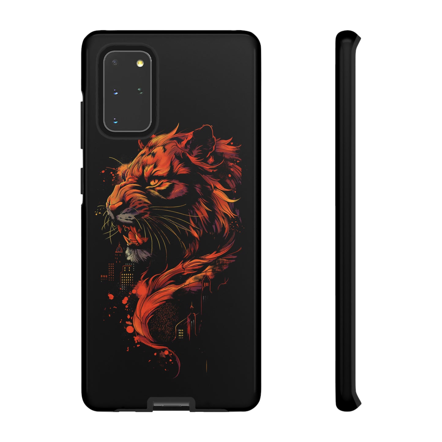 Tough Phone Case Tiger Orange and Black