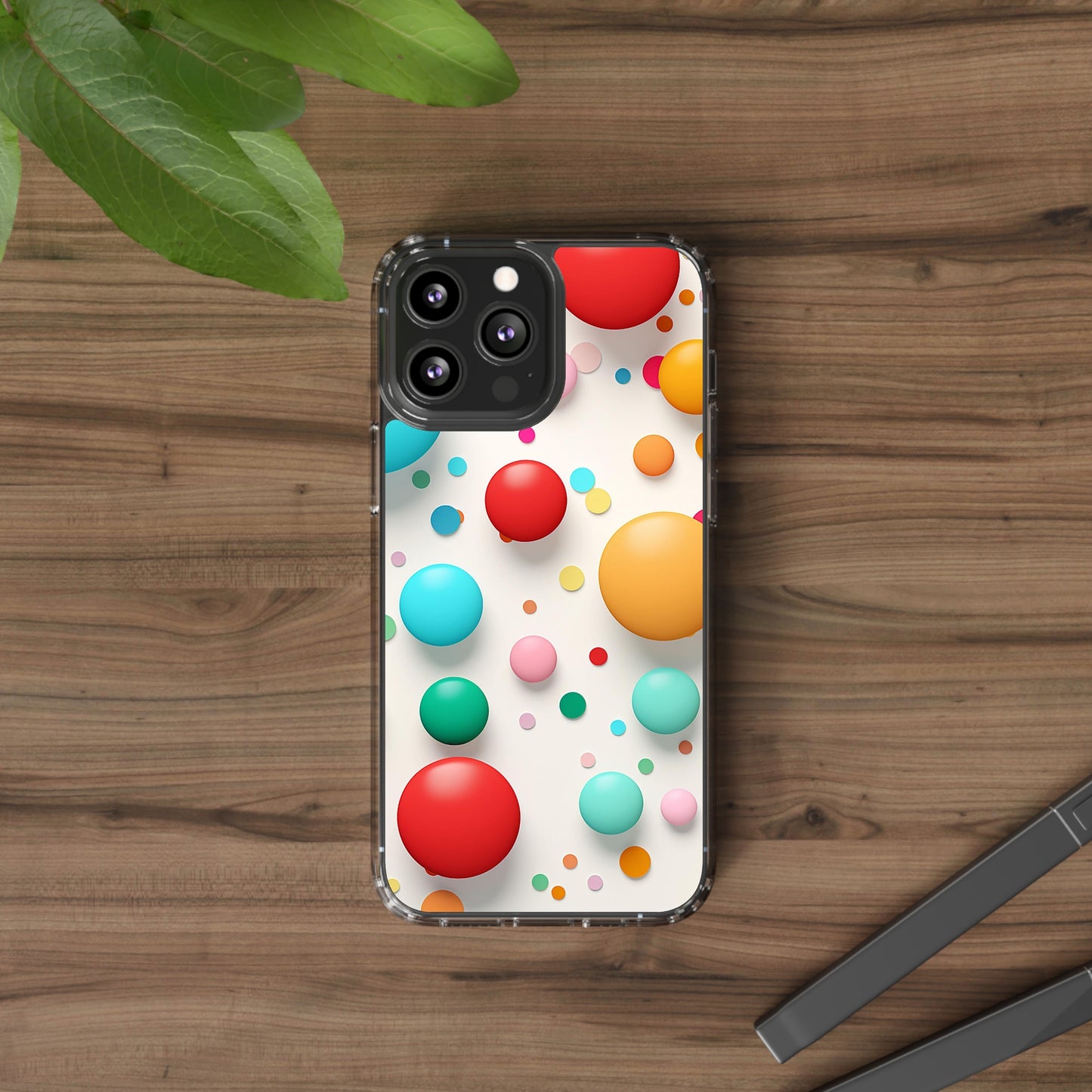 Clear Phone Cases Polkadot