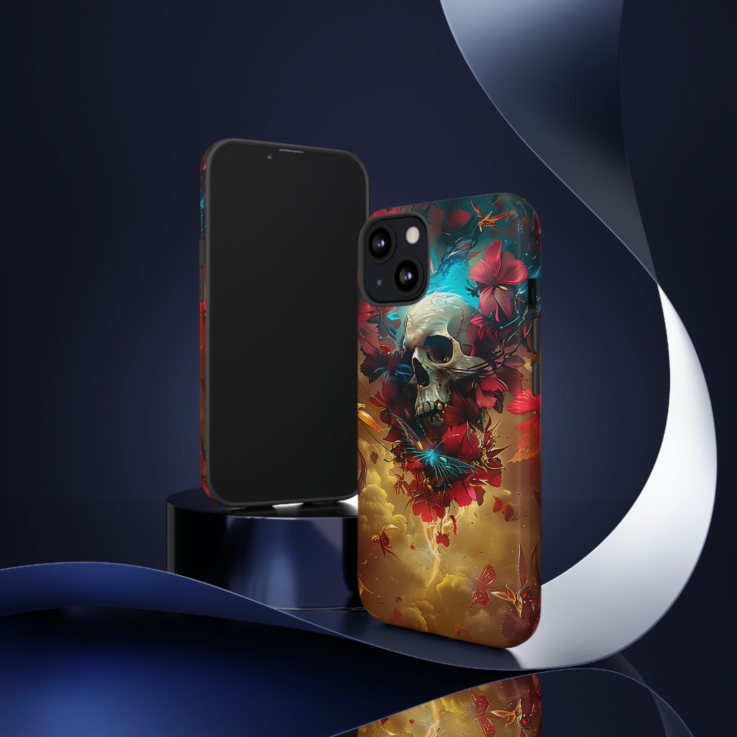 Tough Phone Cases Eternal Bloom Skull