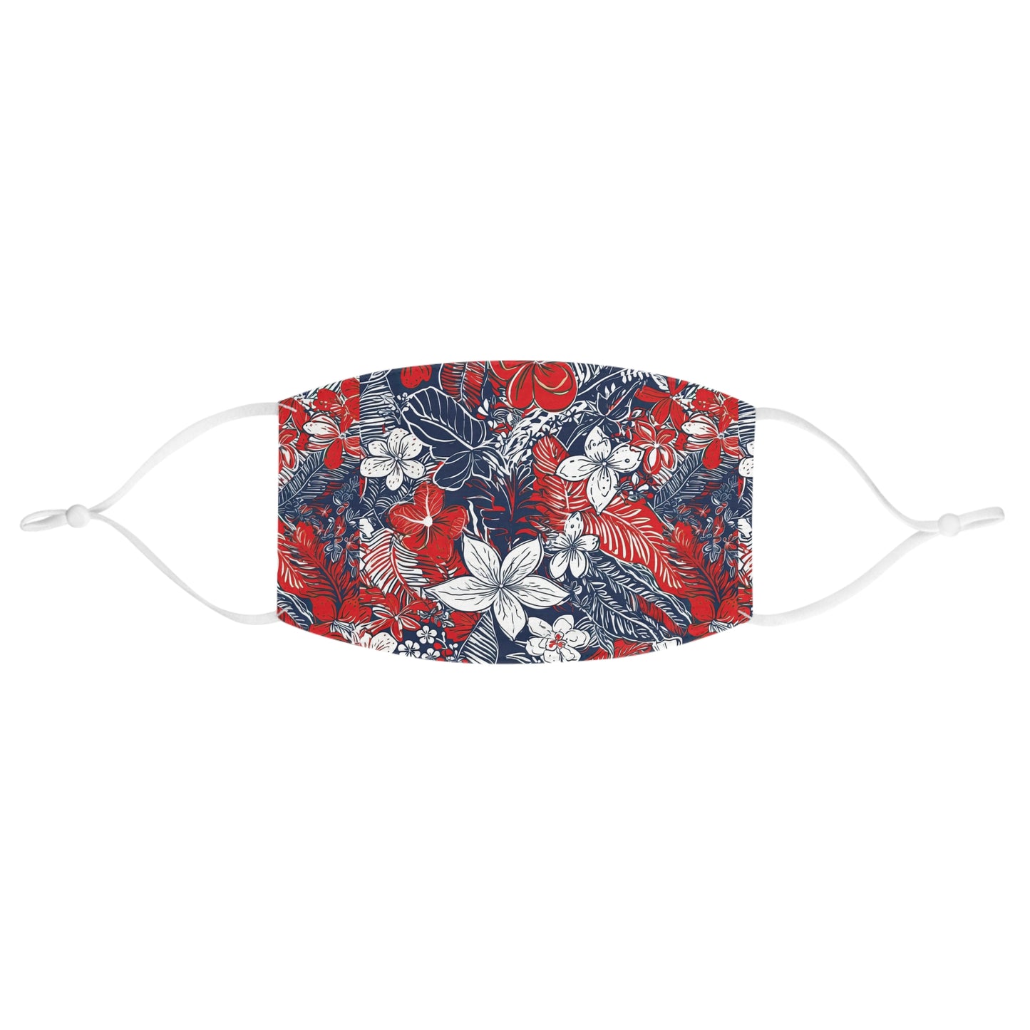 Fabric Face Mask Red White and Blue Design