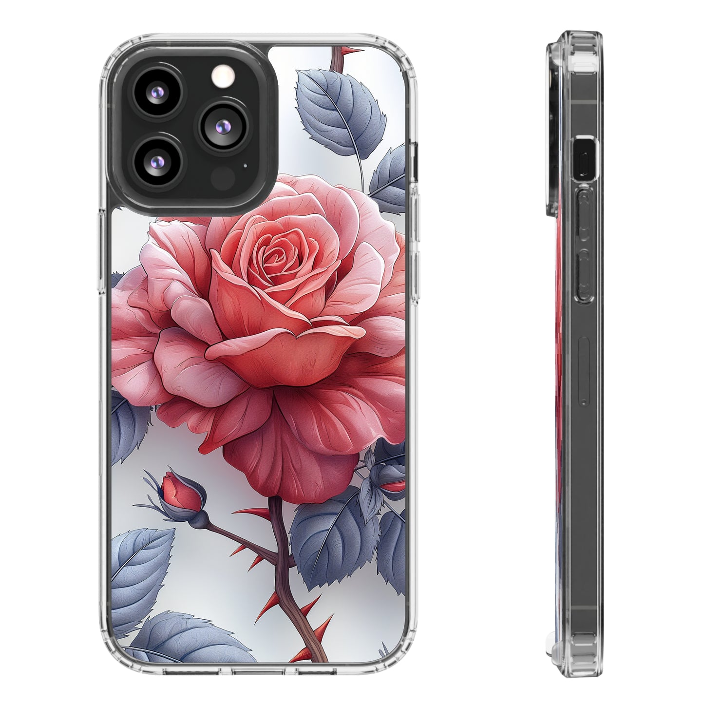 Clear Phone Cases Rose Flowers