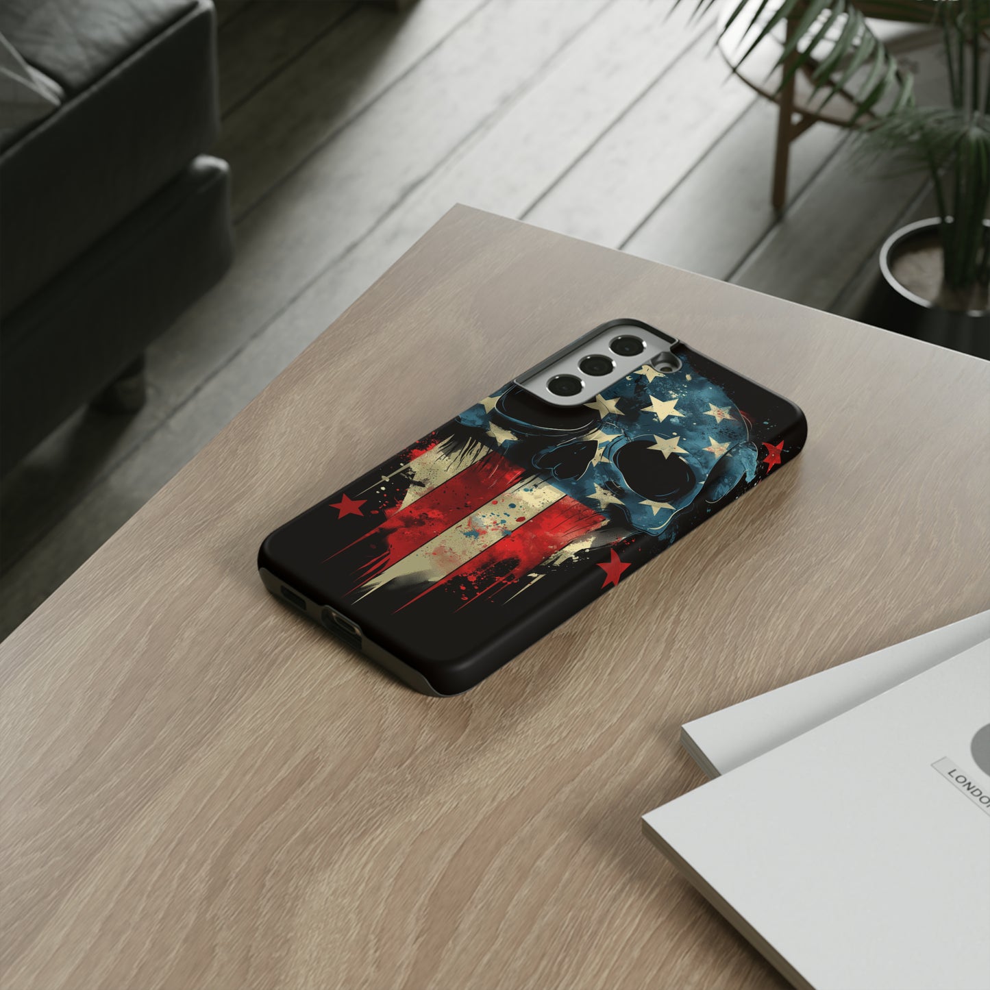 Tough Phone Cases Skull and Flag