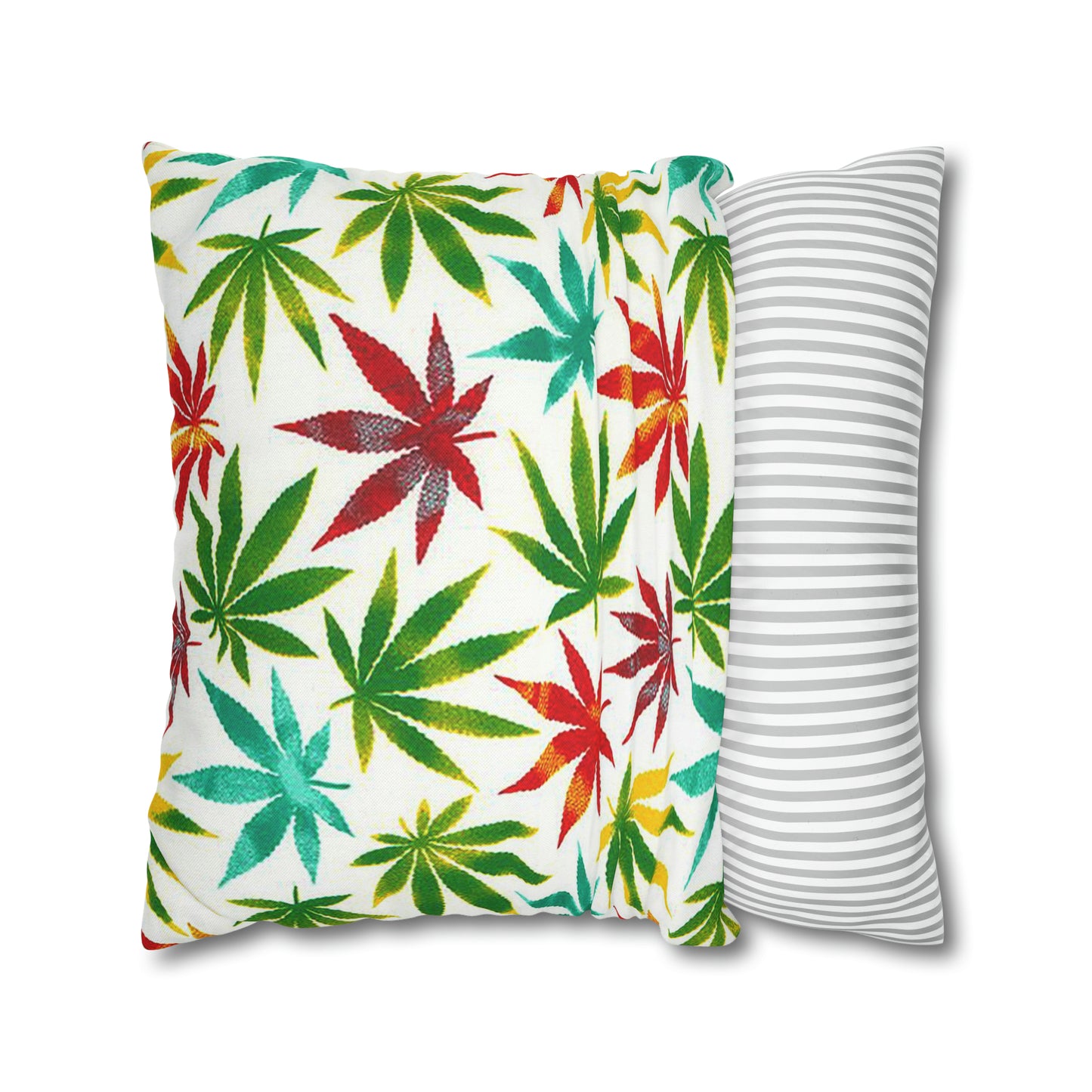 Spun Polyester Square Pillow Cannabis