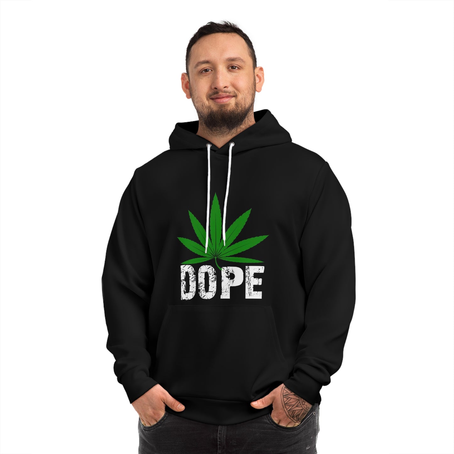 Street Style Fashion Hoodie - 'DOPE' Cannabis Design by Roka76