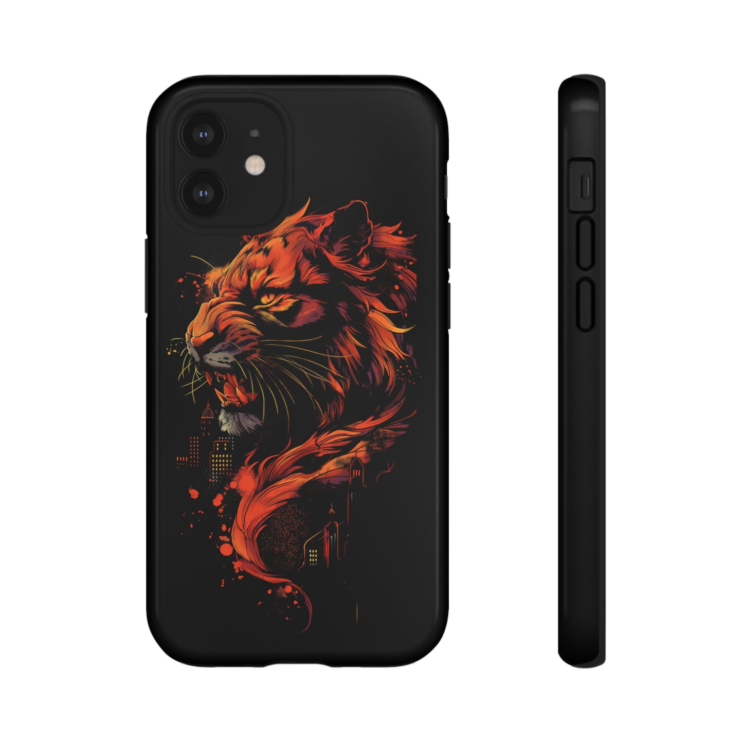 Tough Phone Case Tiger Orange and Black