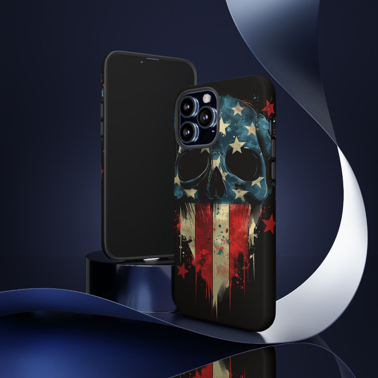 Tough Phone Cases Skull and Flag