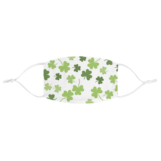 Fabric Face Mask Green Clovers