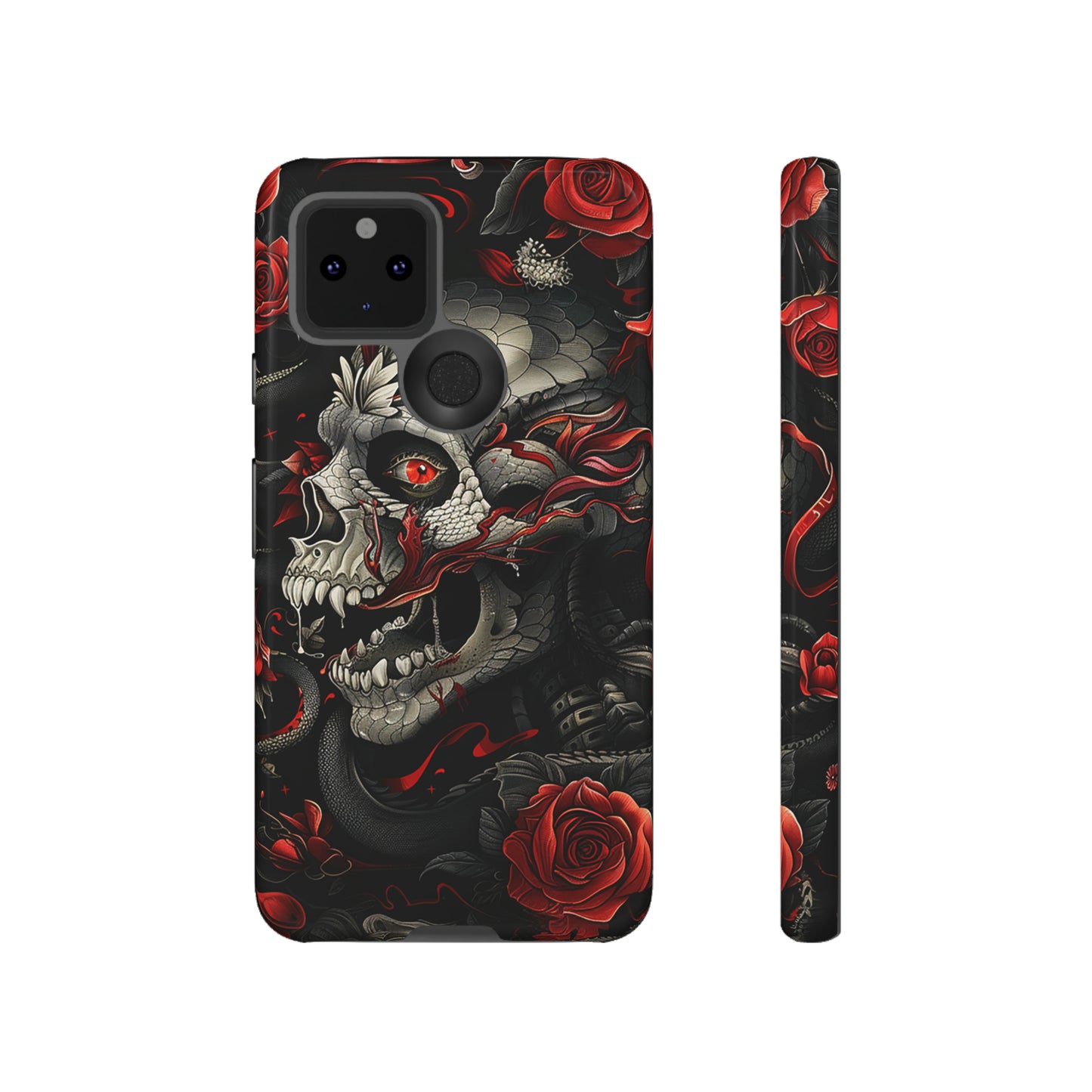 Tough Phone Case Skull and Rose 03