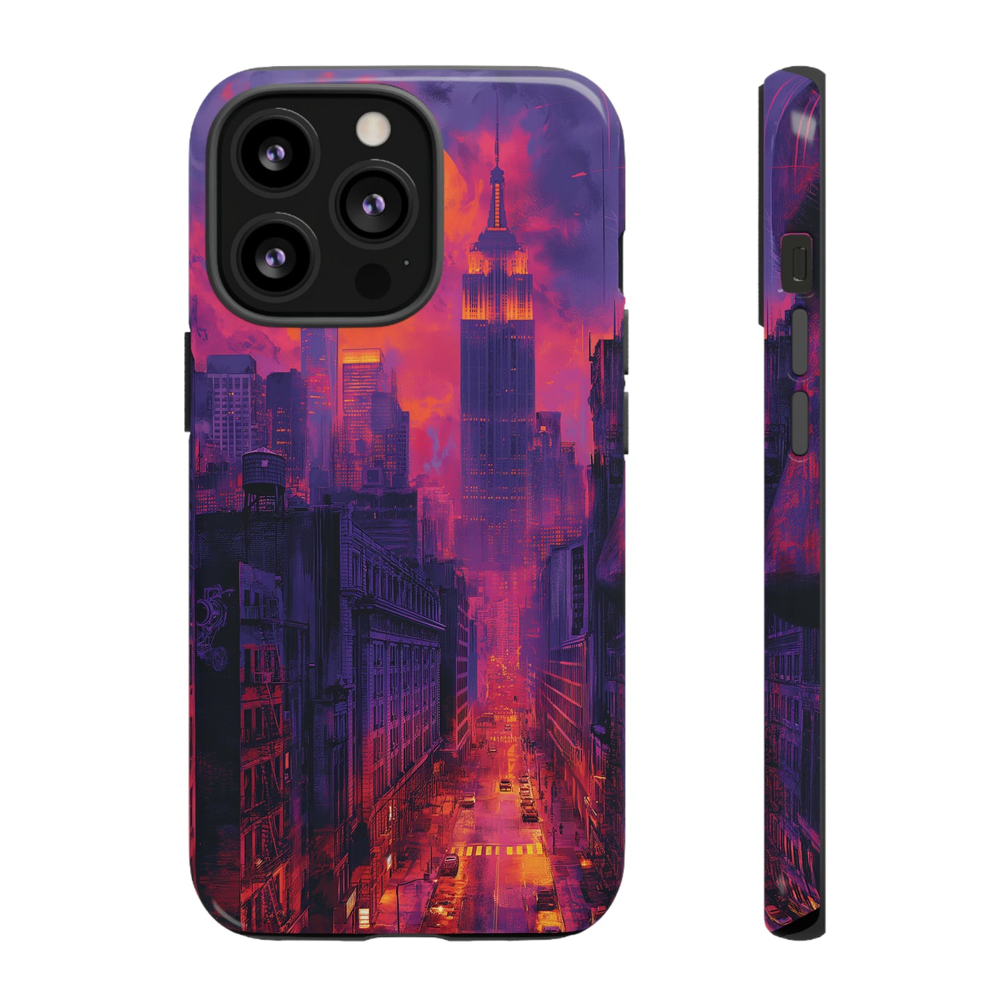 Tough Phone Case New York City Purple Haze