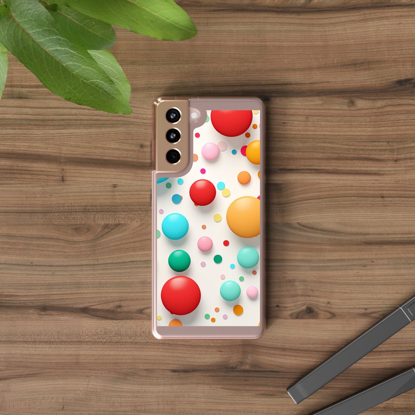 Clear Phone Cases Polkadot