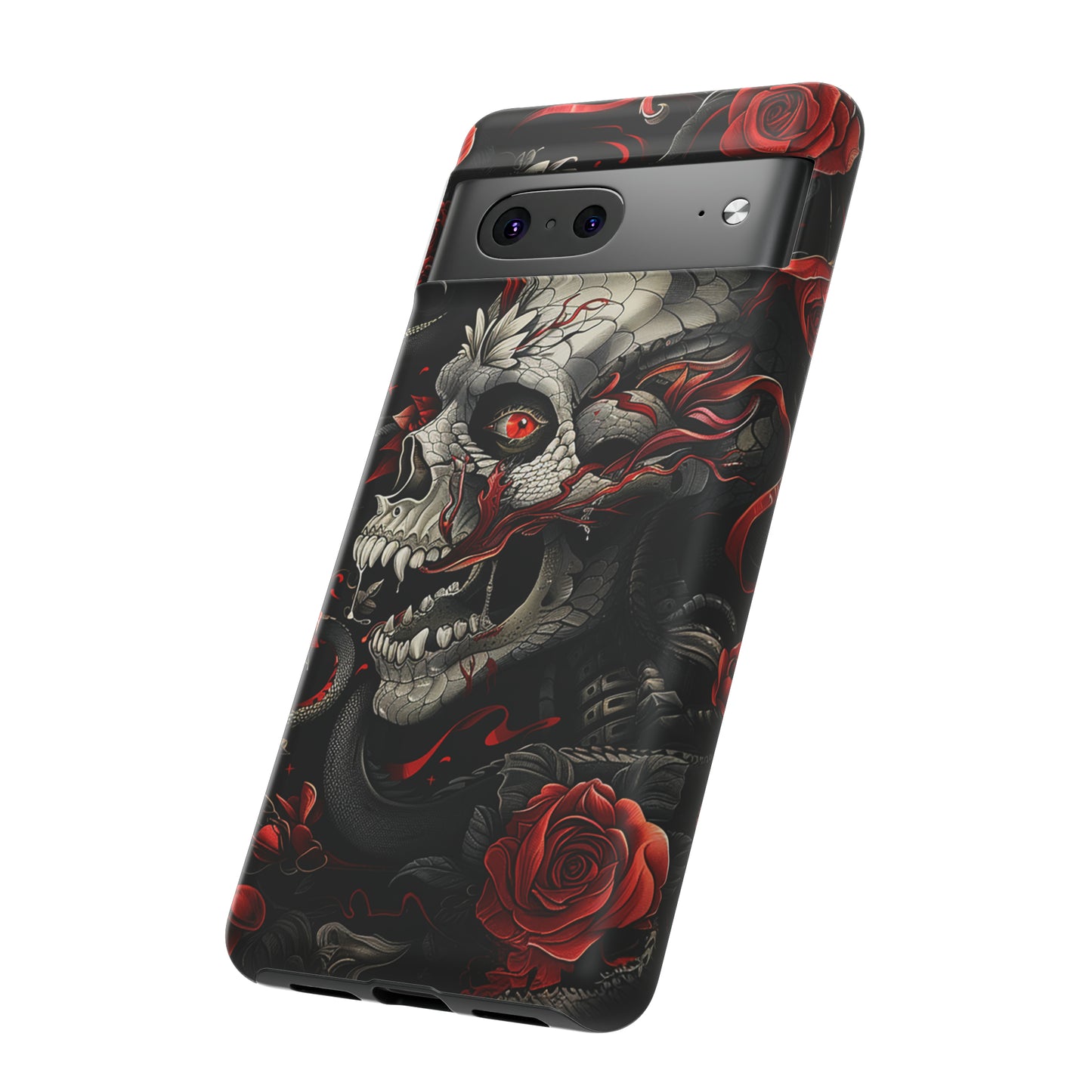 Tough Phone Case Skull and Rose 03