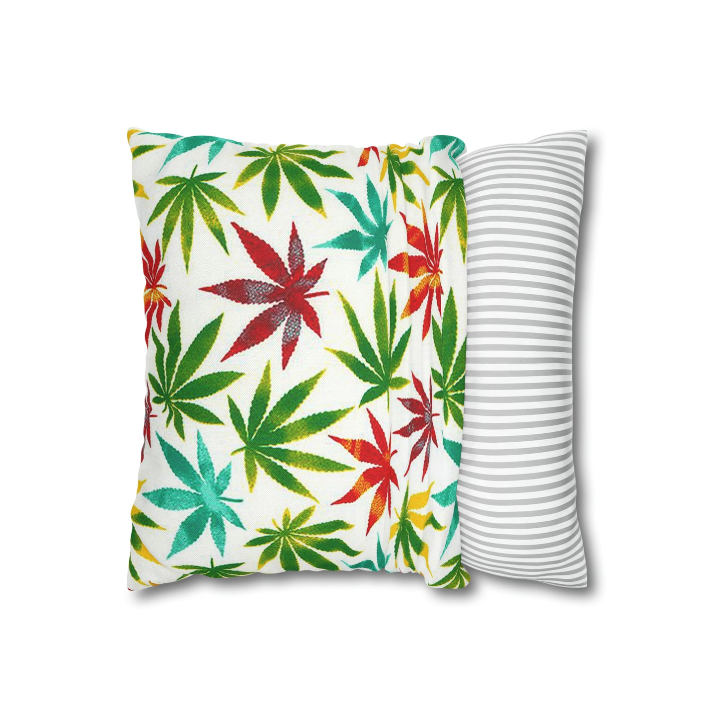 Spun Polyester Square Pillow Cannabis