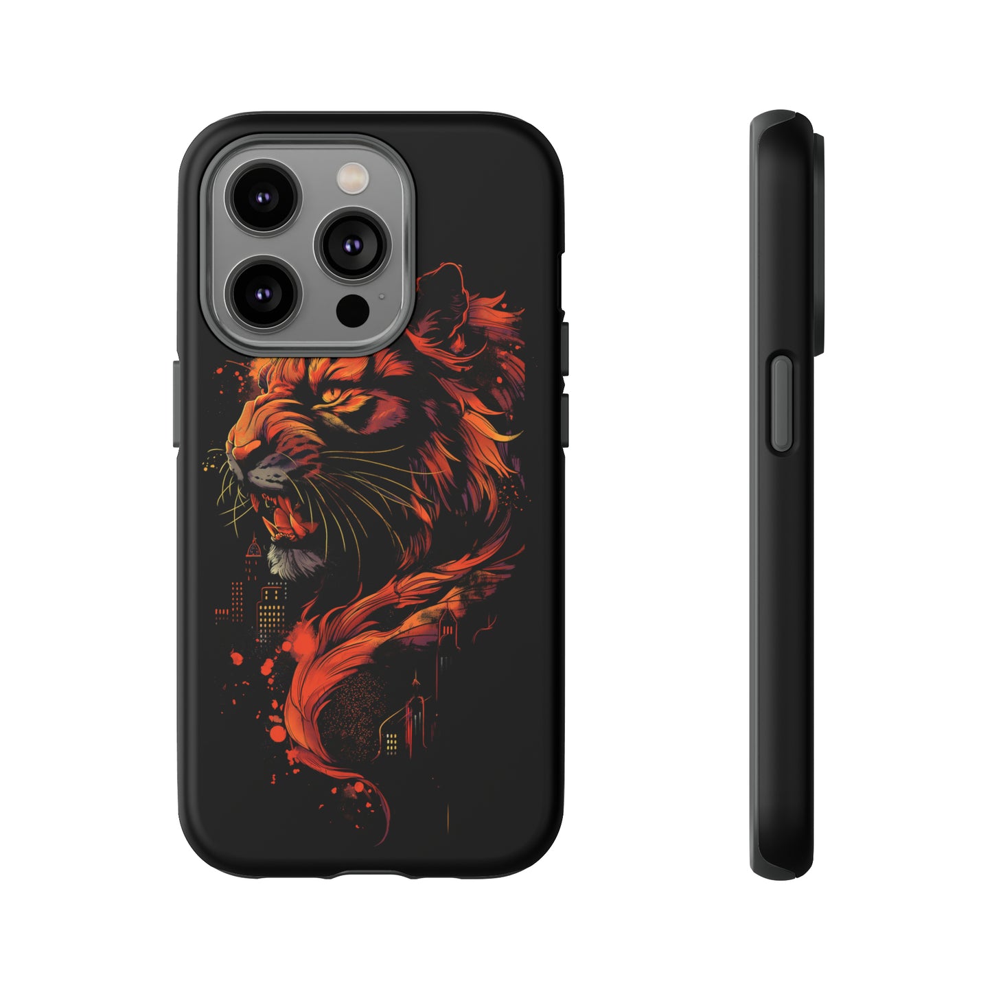 Tough Phone Case Tiger Orange and Black