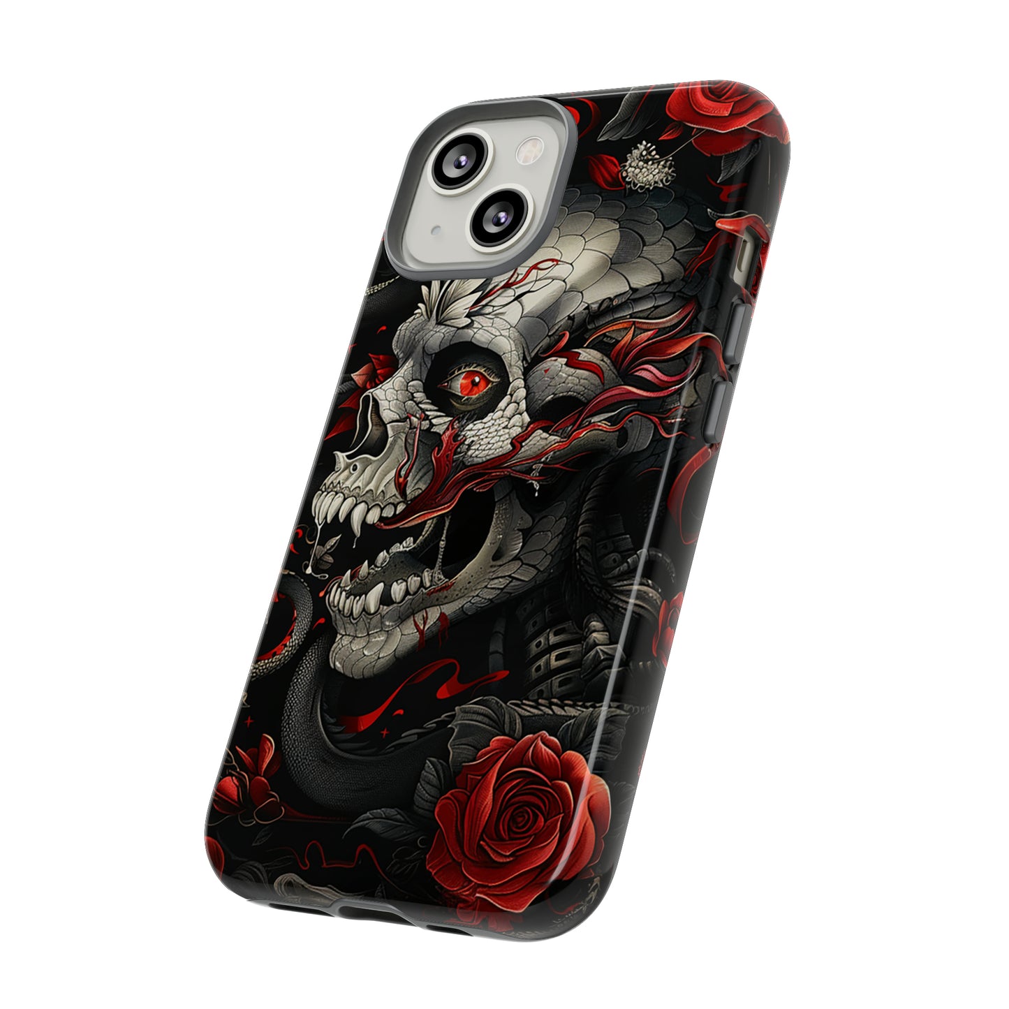 Tough Phone Case Skull and Rose 03