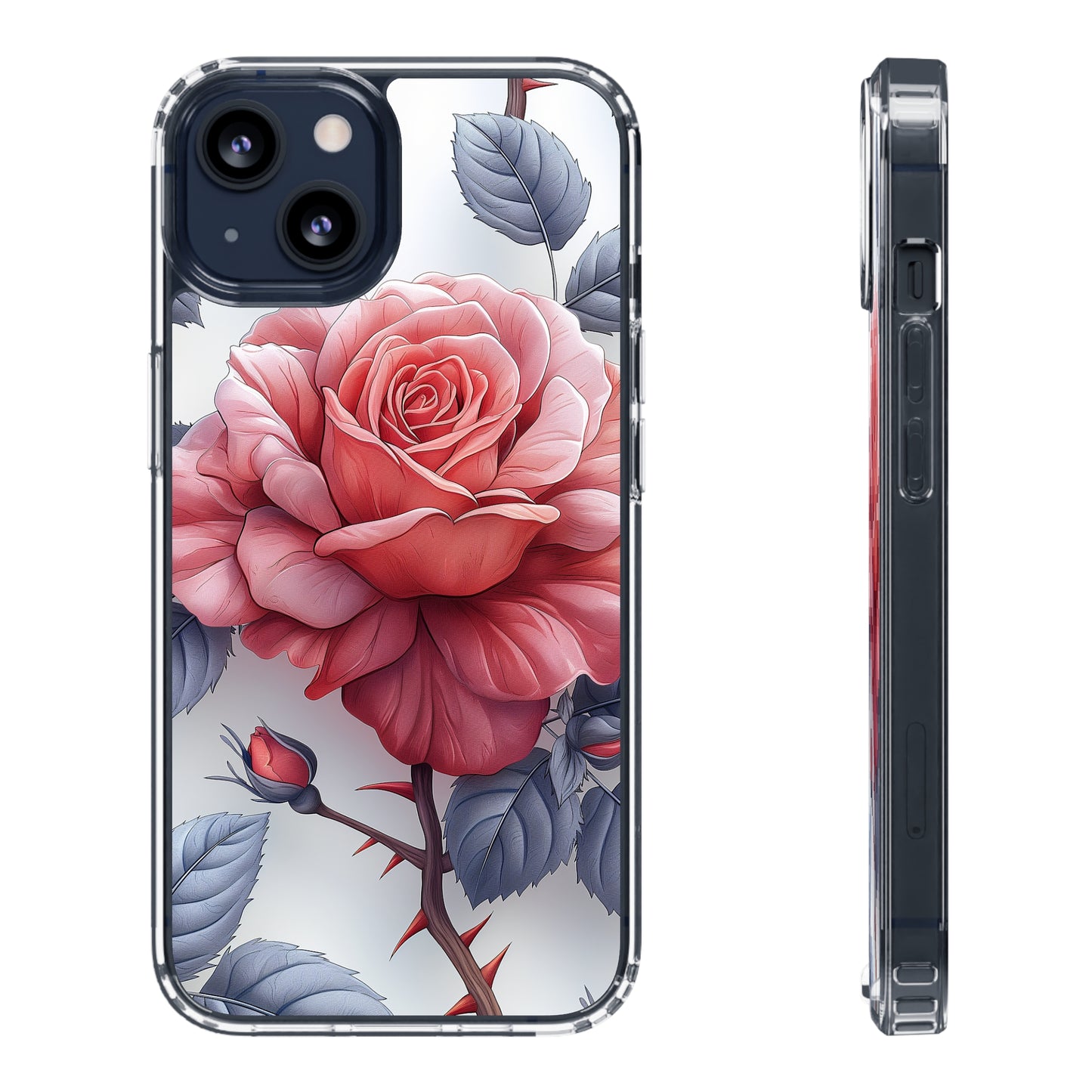 Clear Phone Cases Rose Flowers