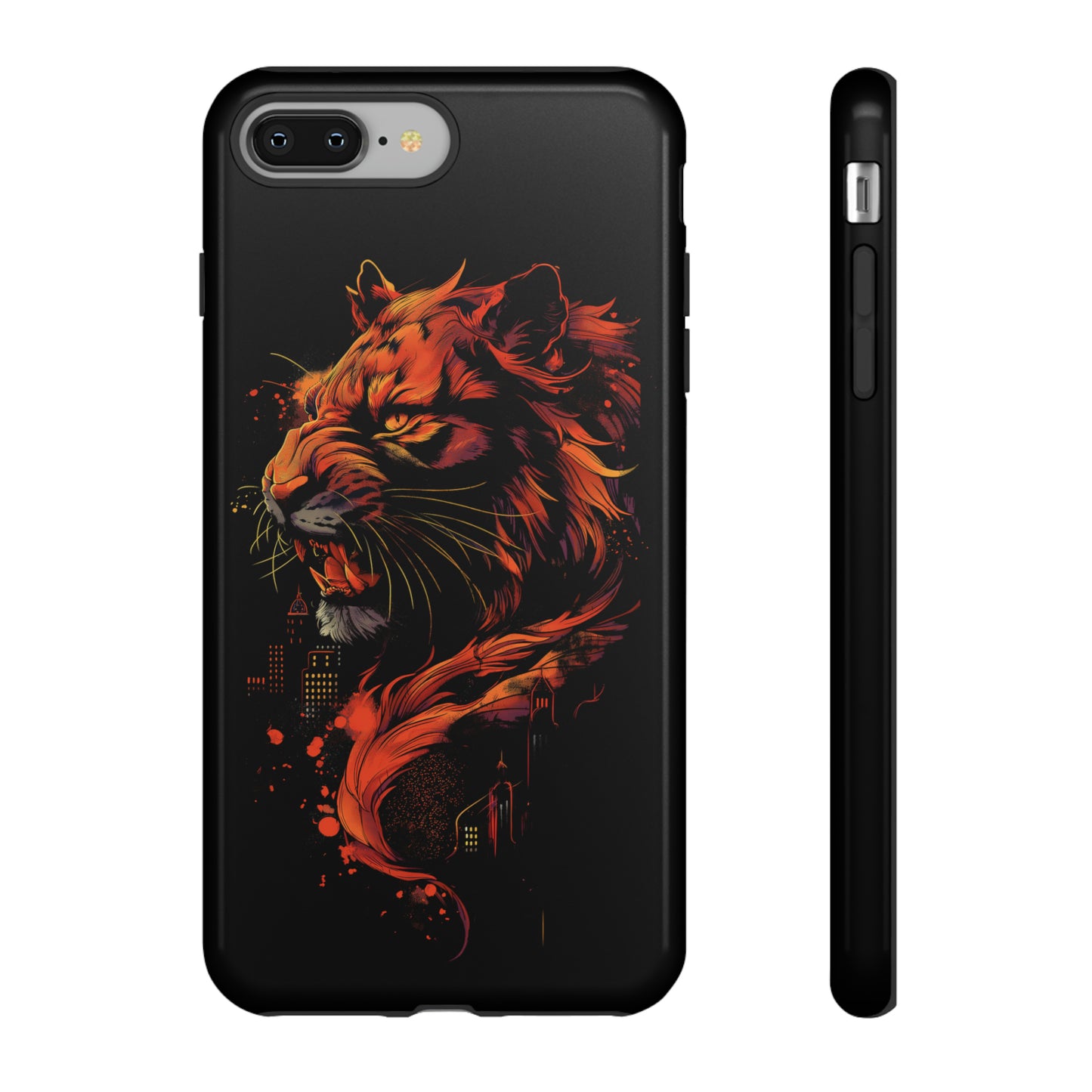 Tough Phone Case Tiger Orange and Black