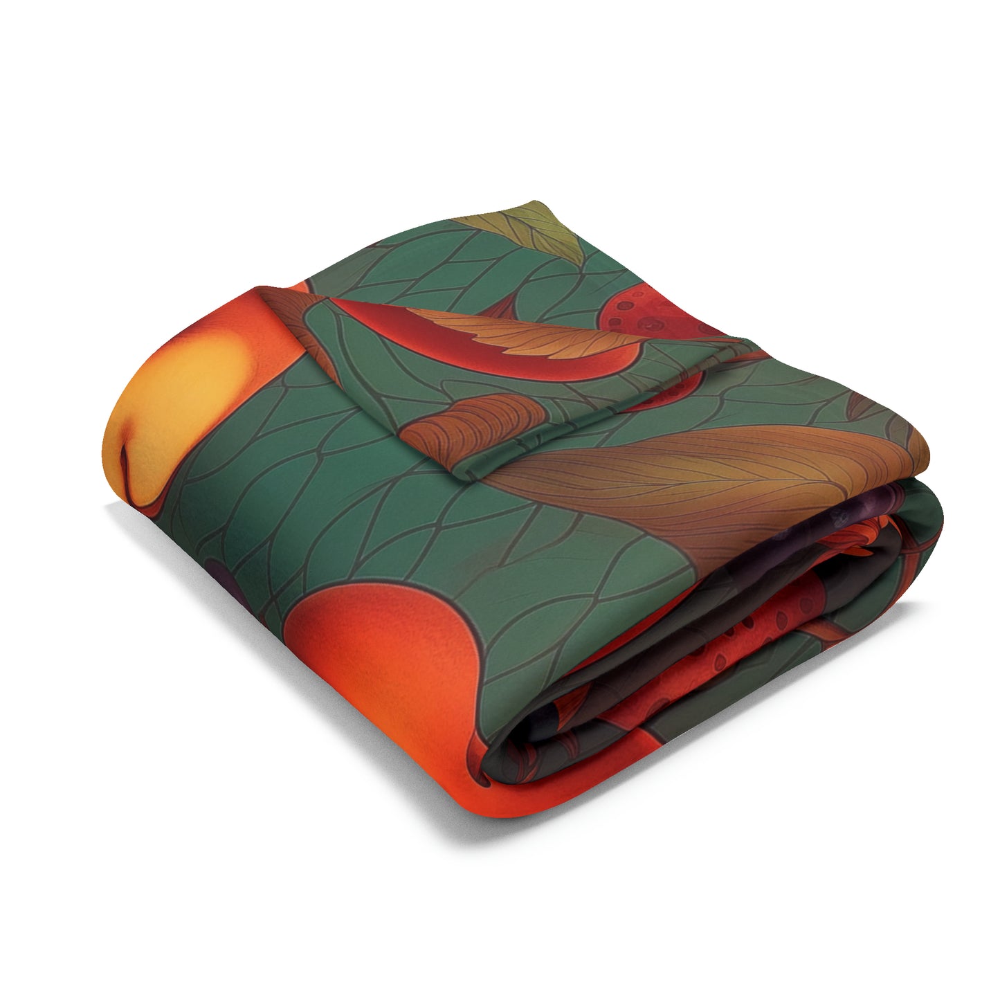 Arctic Fleece Blanket Snake and Apples