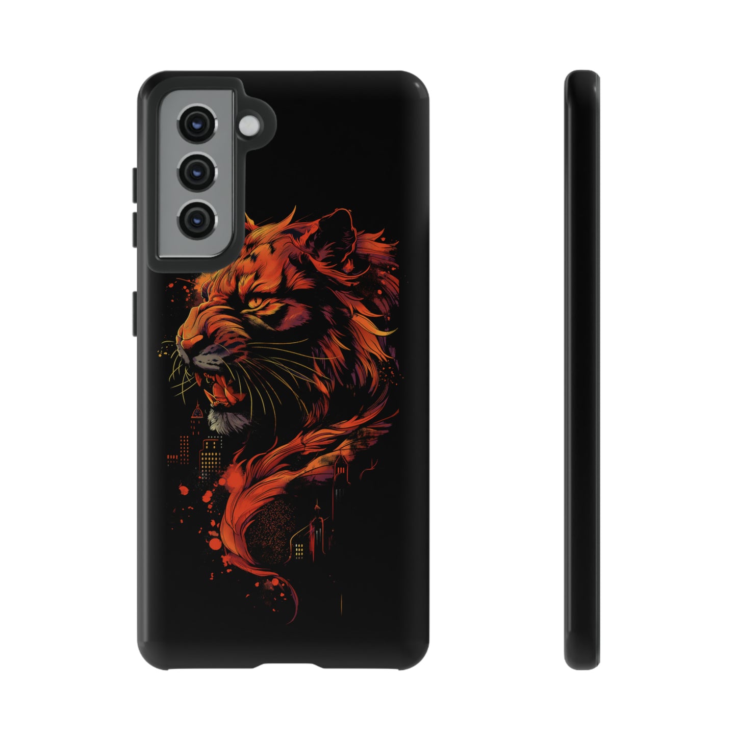 Tough Phone Case Tiger Orange and Black