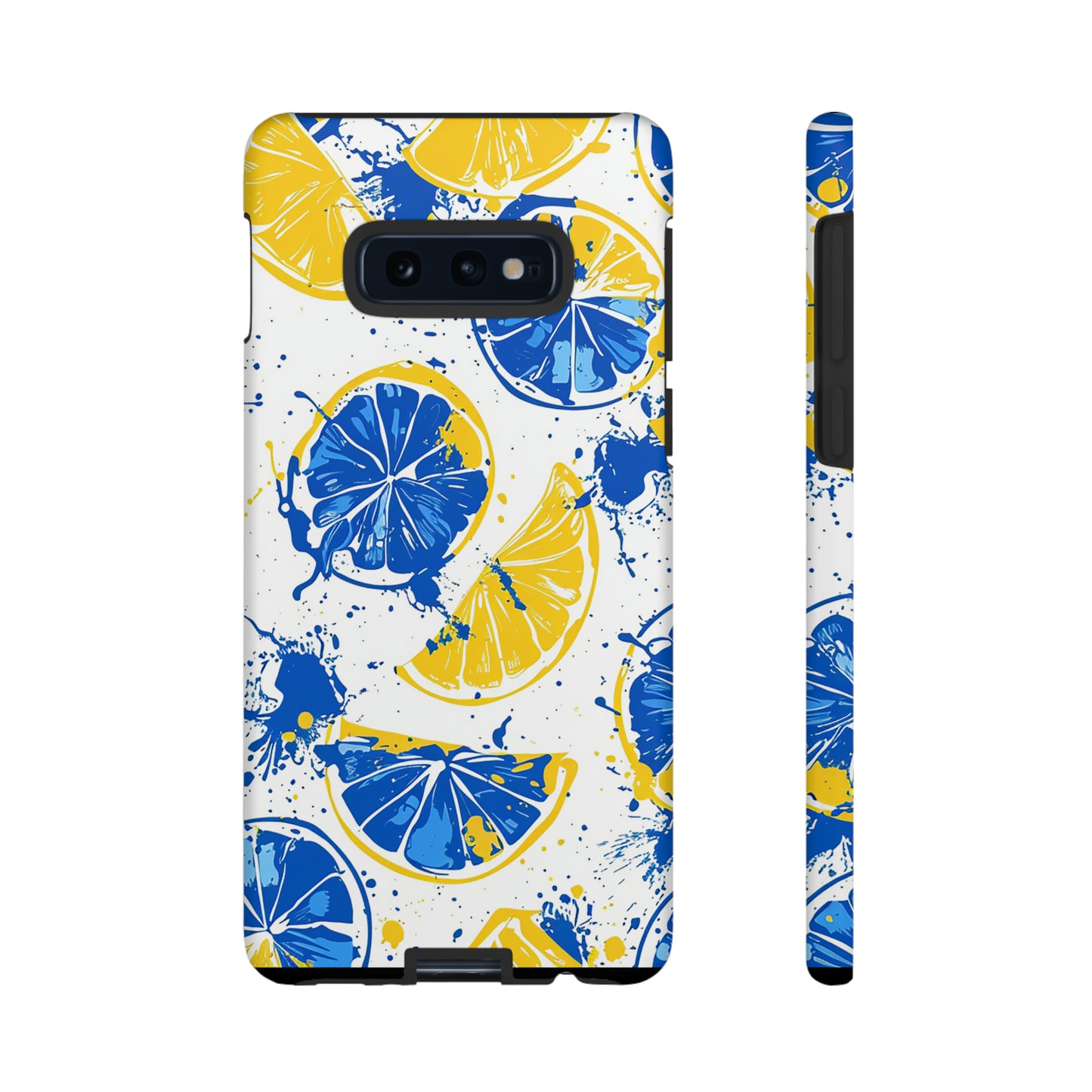 Tough Phone Case Lemon Blue and Yellow