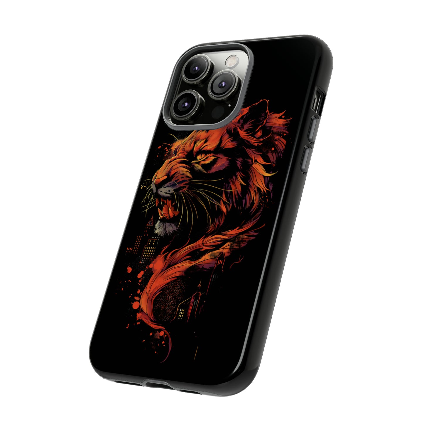 Tough Phone Case Tiger Orange and Black