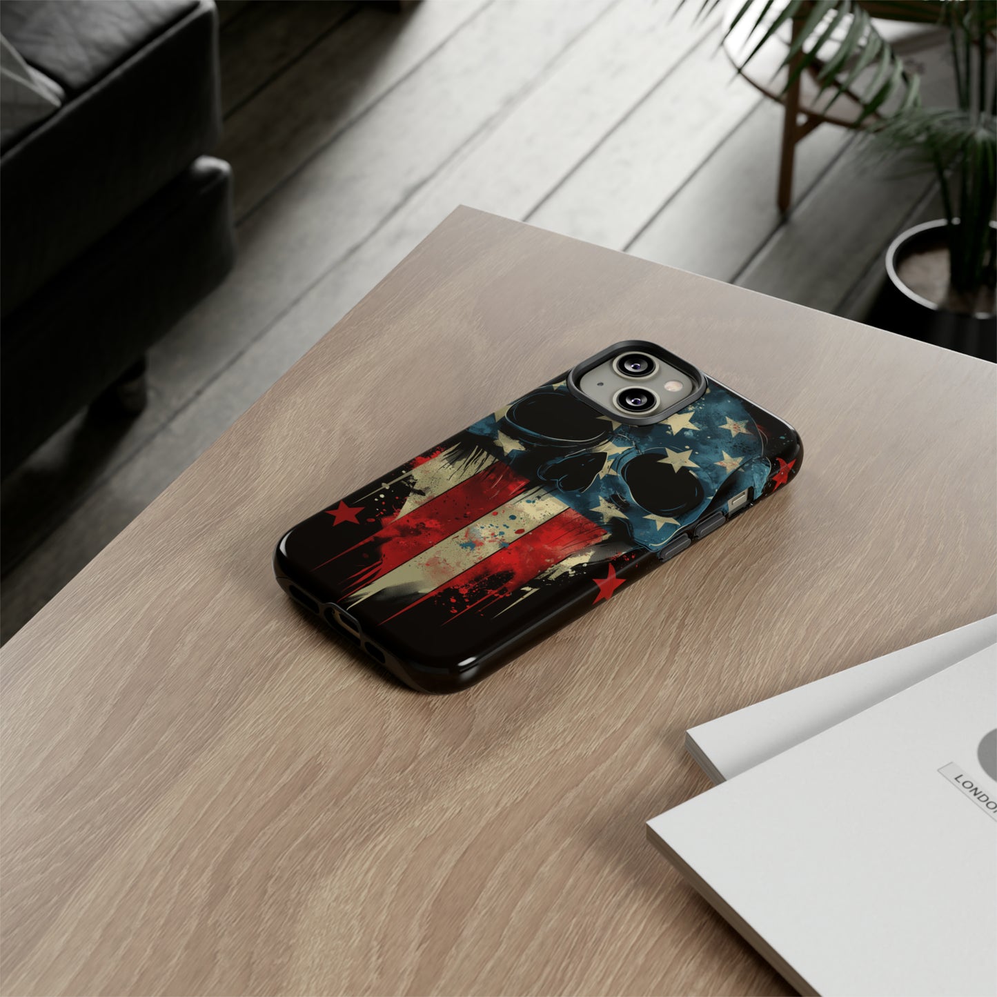 Tough Phone Cases Skull and Flag