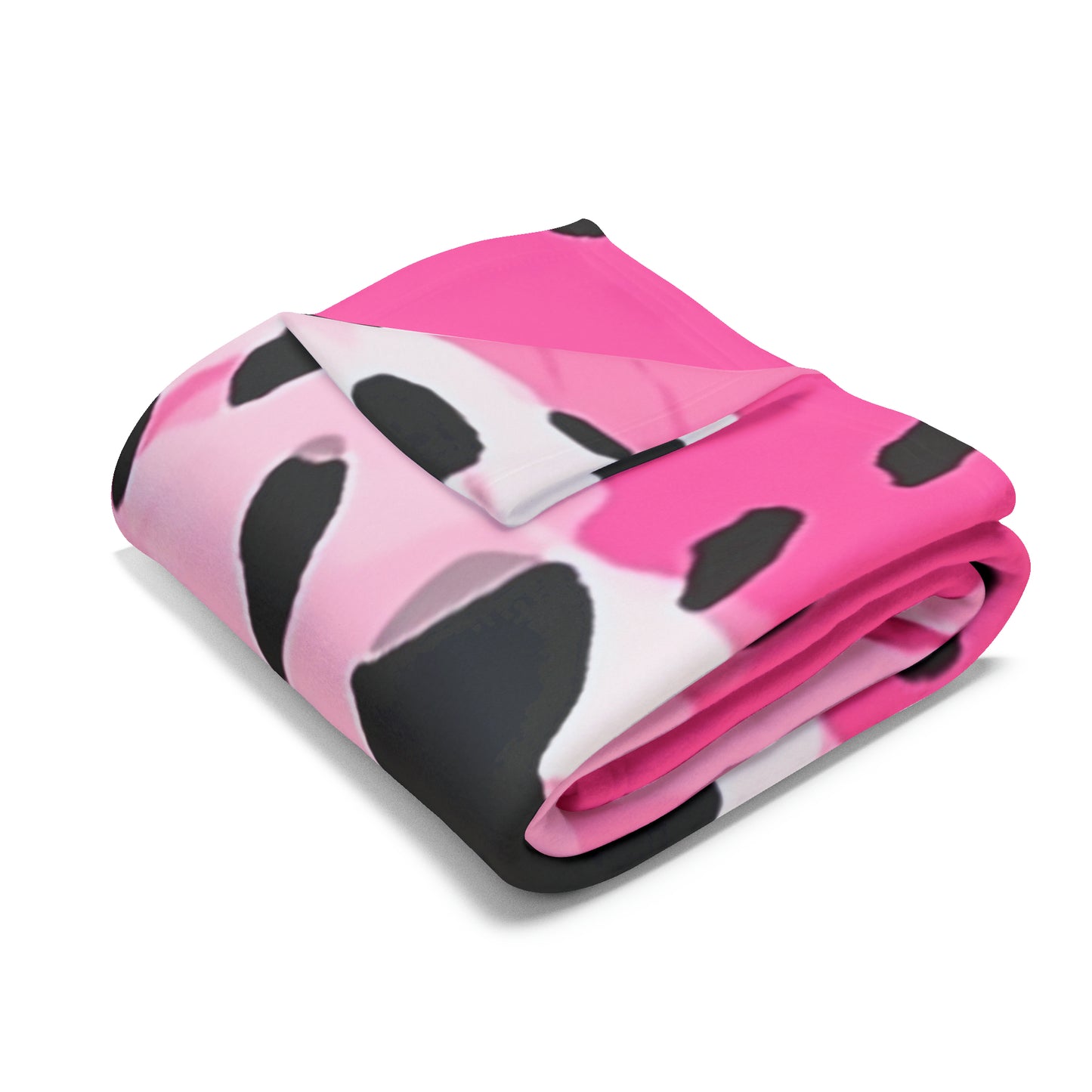 Arctic Fleece Blanket Pink Leopard Spots