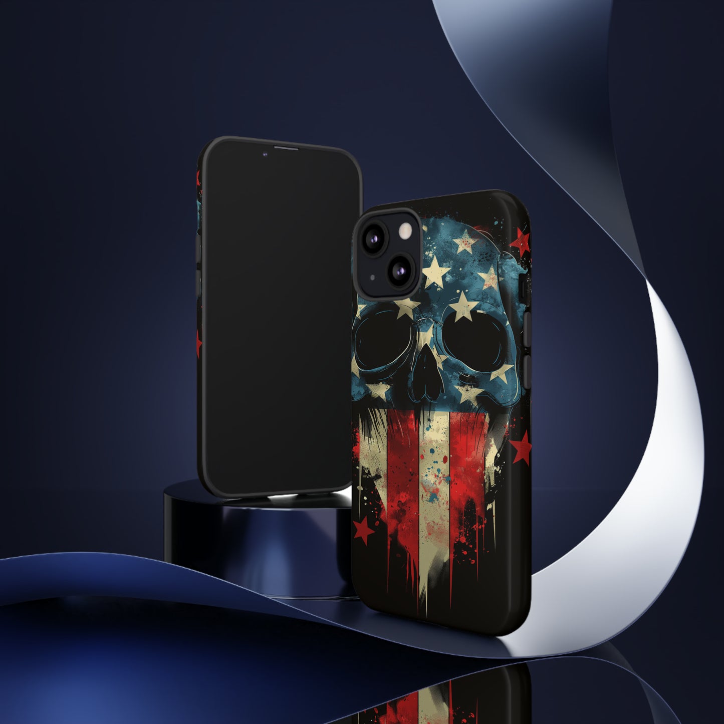 Tough Phone Cases Skull and Flag