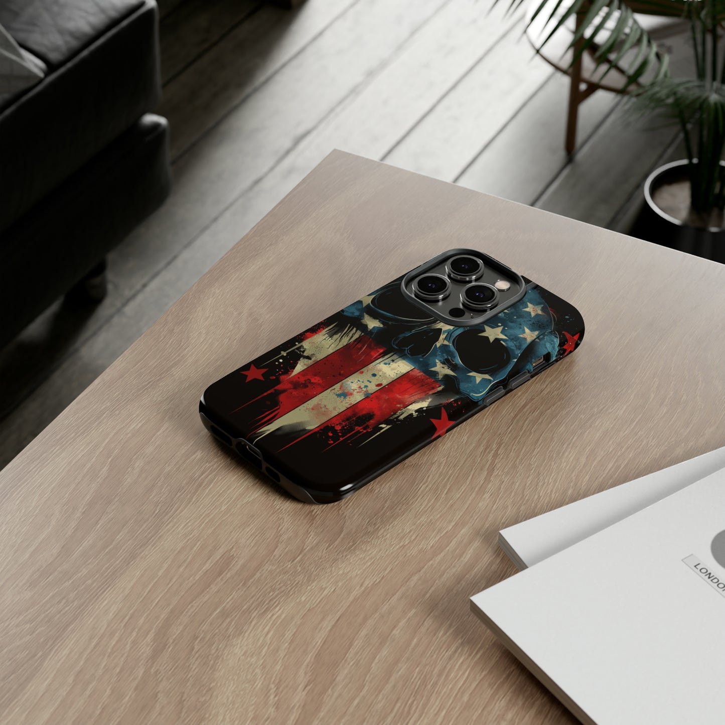 Tough Phone Cases Skull and Flag