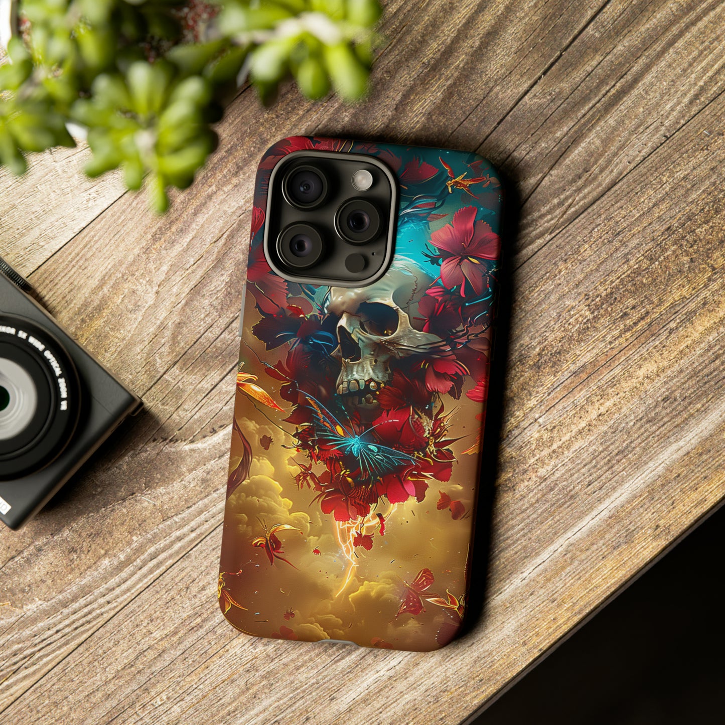 Tough Phone Cases Eternal Bloom Skull