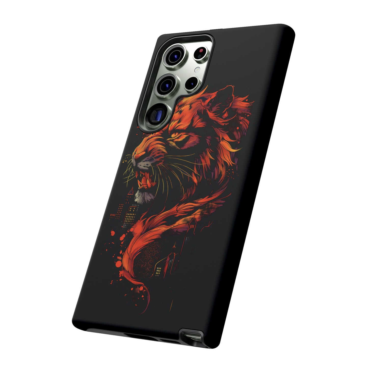 Tough Phone Case Tiger Orange and Black