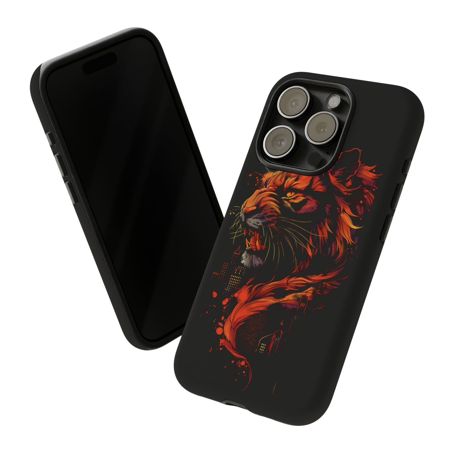 Tough Phone Case Tiger Orange and Black