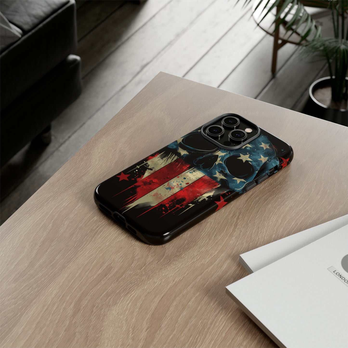 Tough Phone Cases Skull and Flag