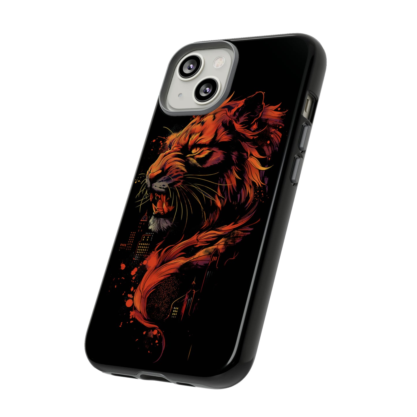 Tough Phone Case Tiger Orange and Black