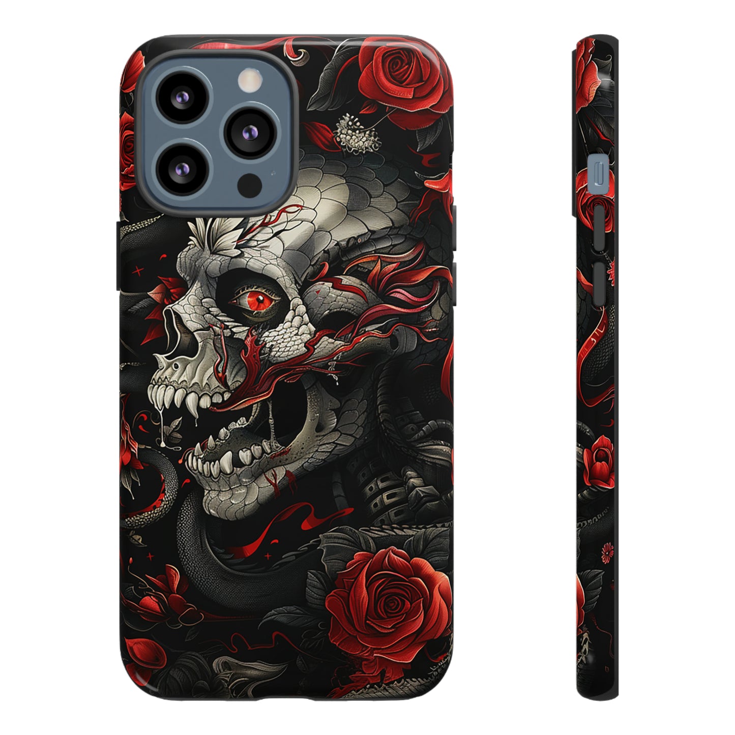 Tough Phone Case Skull and Rose 03